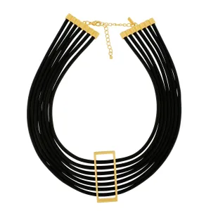 Alaya Short Open Square Necklace Gold Plating