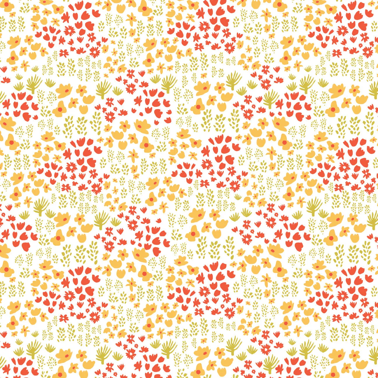 Alberta Dress - Meadow Yellow, Orange & Green