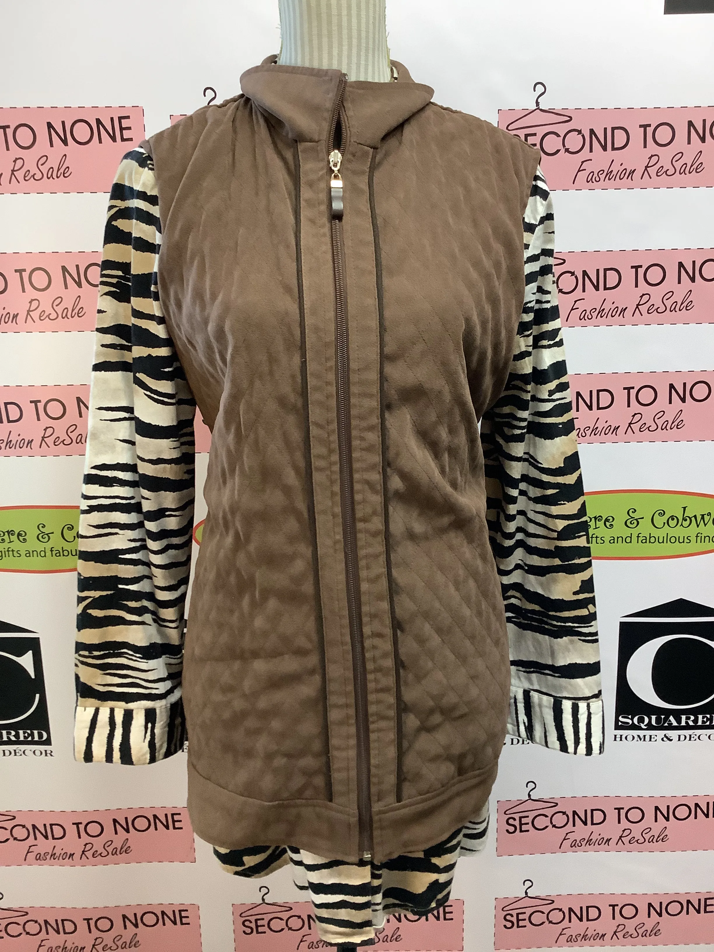 Alia Chocolate Brown Vest (Size 18)