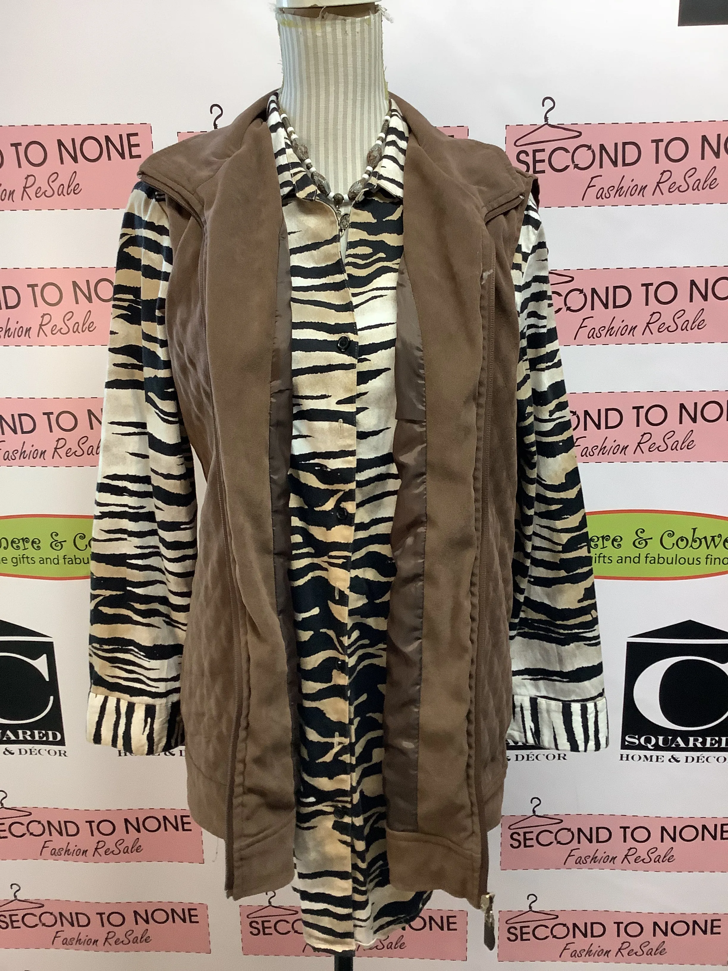 Alia Chocolate Brown Vest (Size 18)