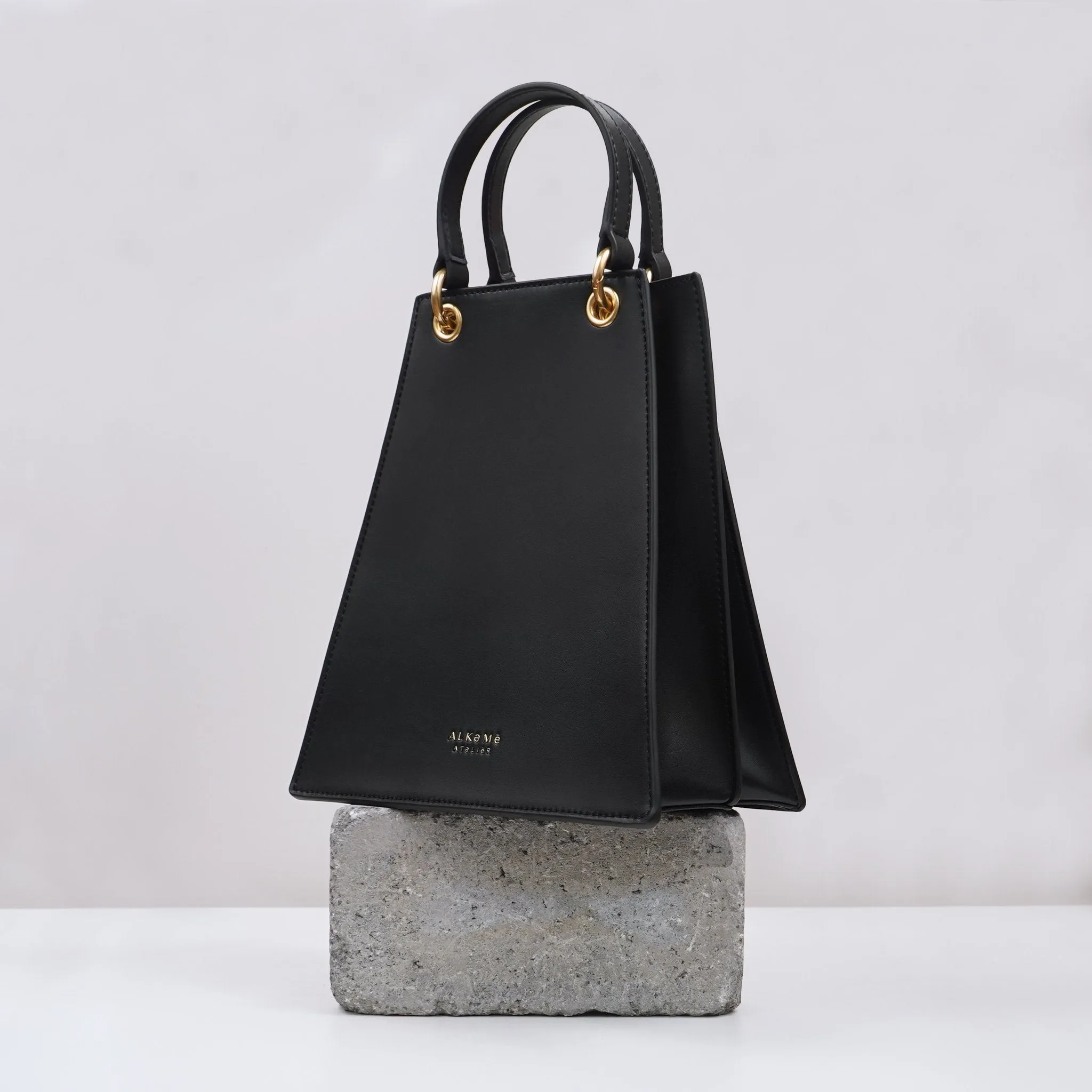 Alkeme Atelier Fire Triangular Satchel - Black