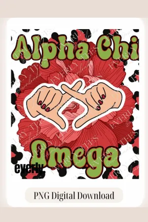 Alpha Chi Omega Hand Symbol PNG Digital Download