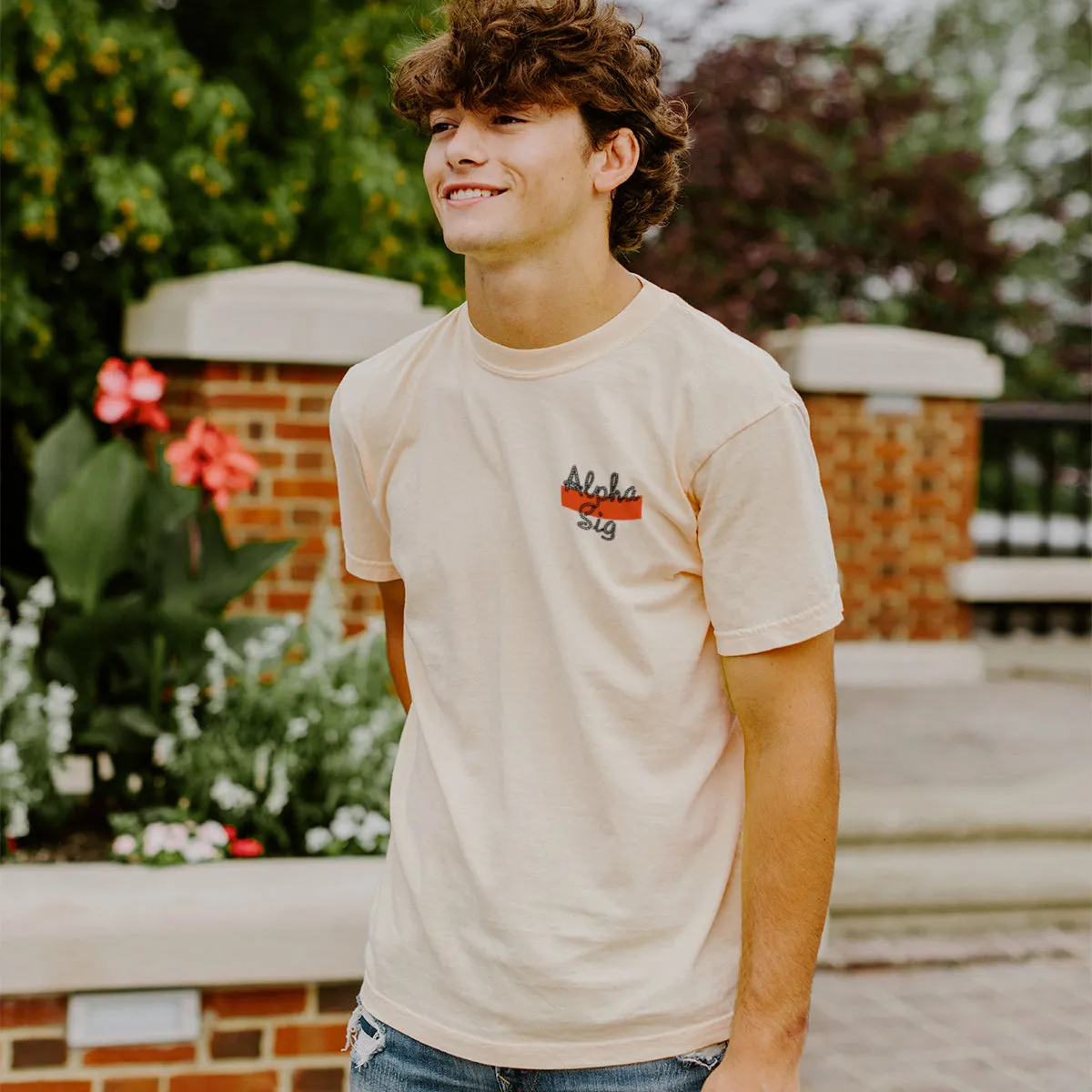 Alpha Sig Neutral Western Tee
