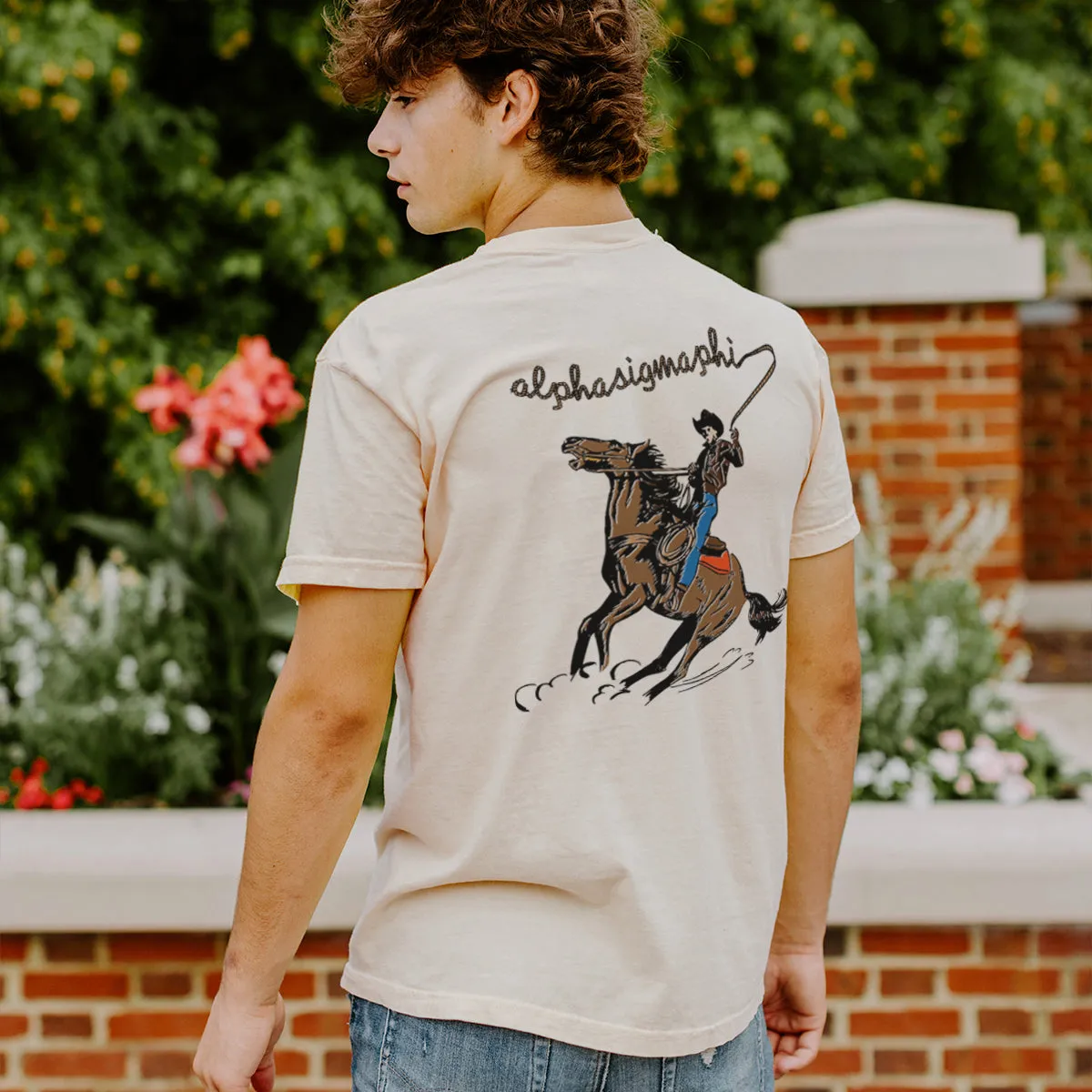 Alpha Sig Neutral Western Tee