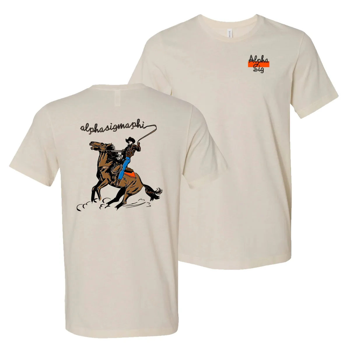Alpha Sig Neutral Western Tee