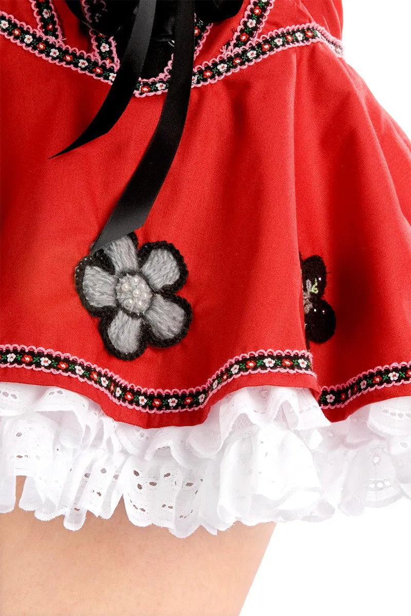 Alpine Miss Dress with Arm Poufs