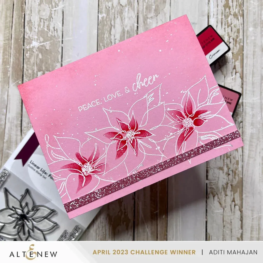 Altenew Linear Life Poinsettias Stamp Set*