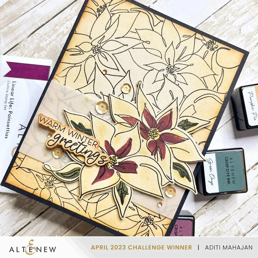 Altenew Linear Life Poinsettias Stamp Set*