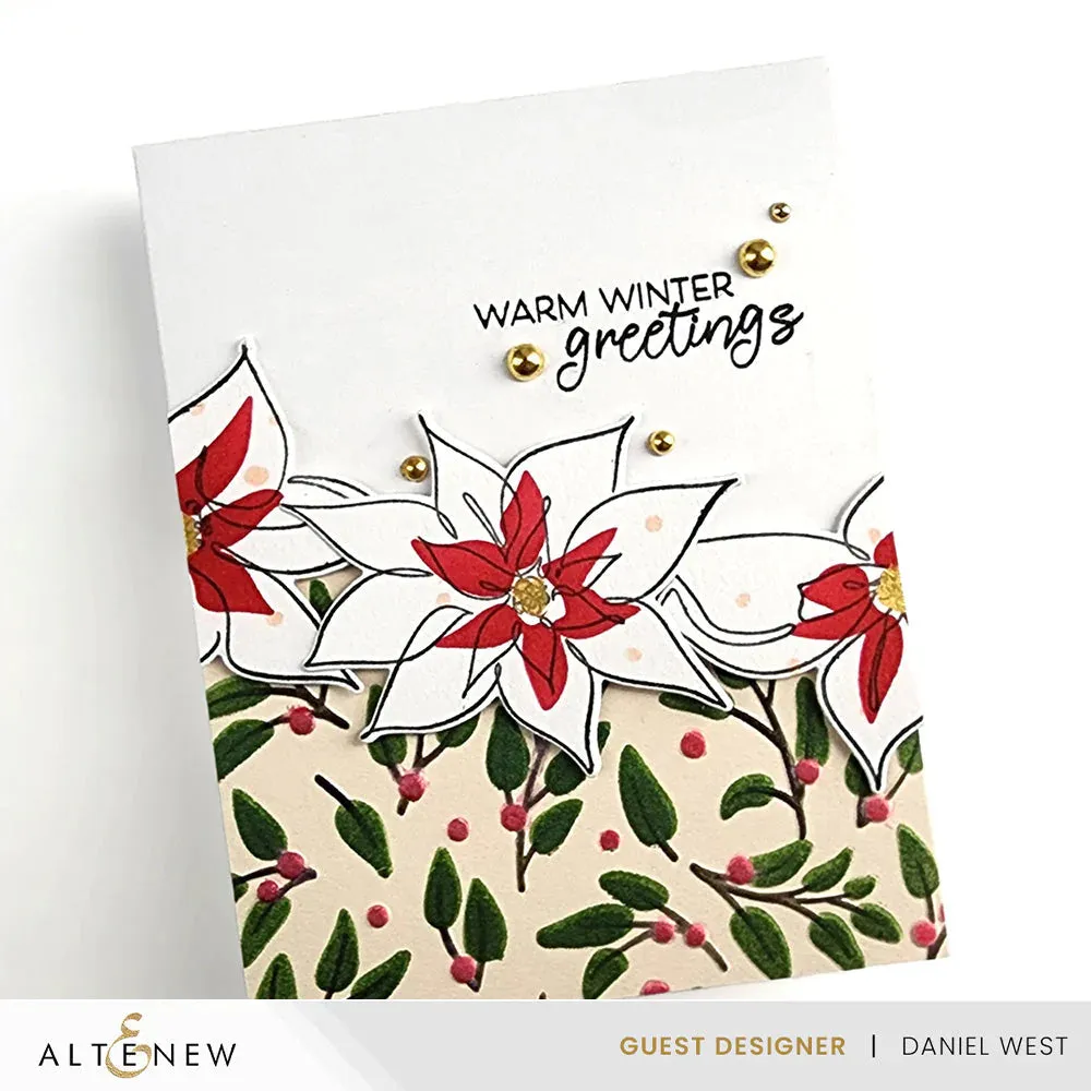 Altenew Linear Life Poinsettias Stamp Set*