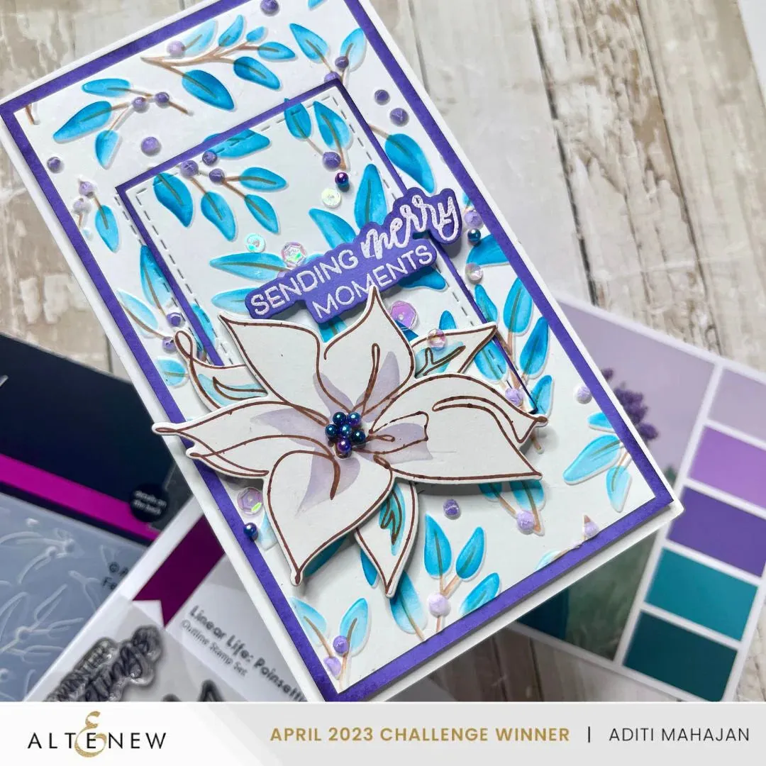 Altenew Linear Life Poinsettias Stamp Set*