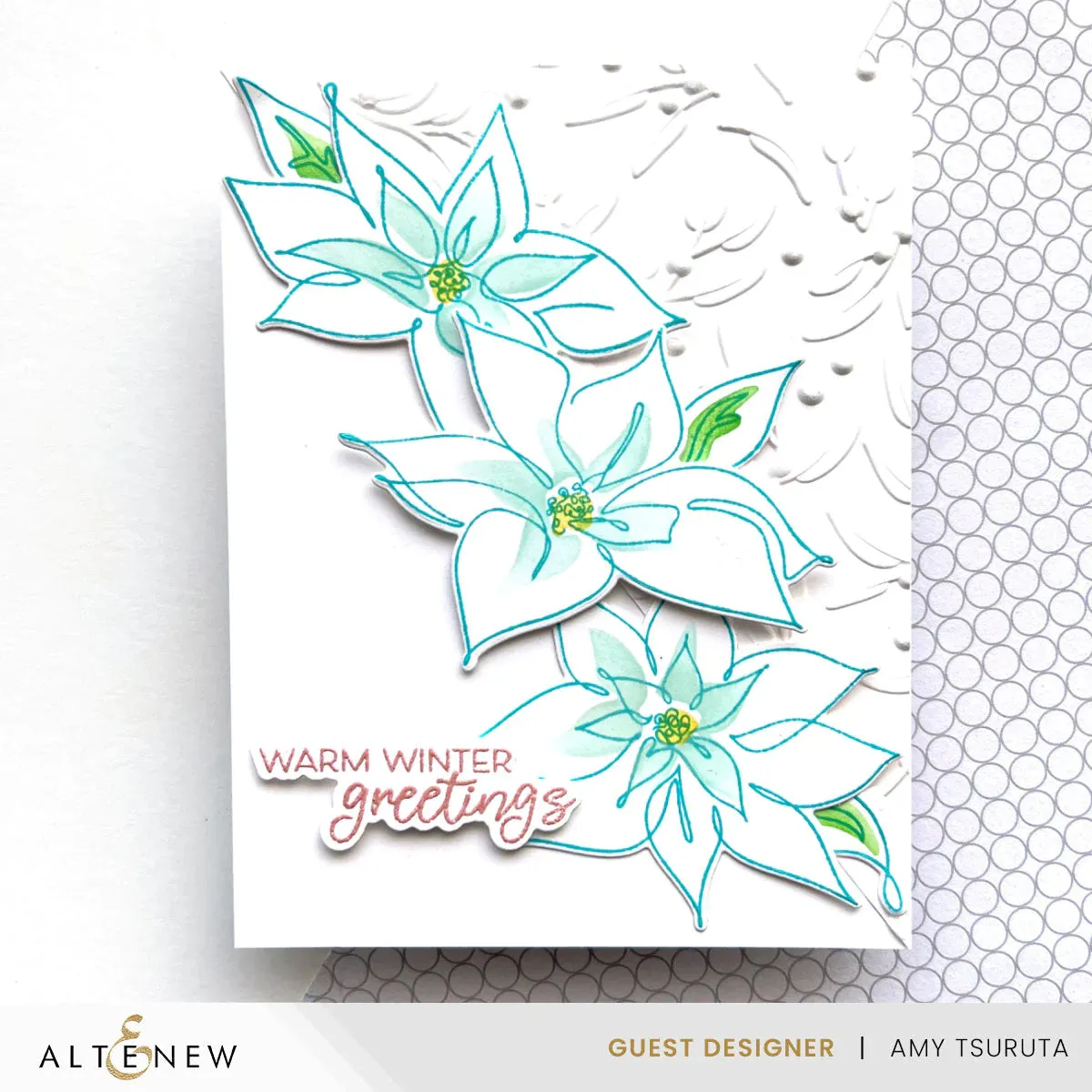 Altenew Linear Life Poinsettias Stamp Set*