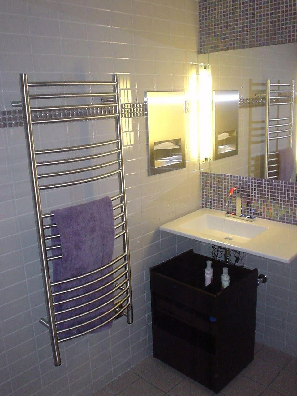 Amba Jeeves D Curved Hardwired Towel Warmer  - 20.5"w x 53"h