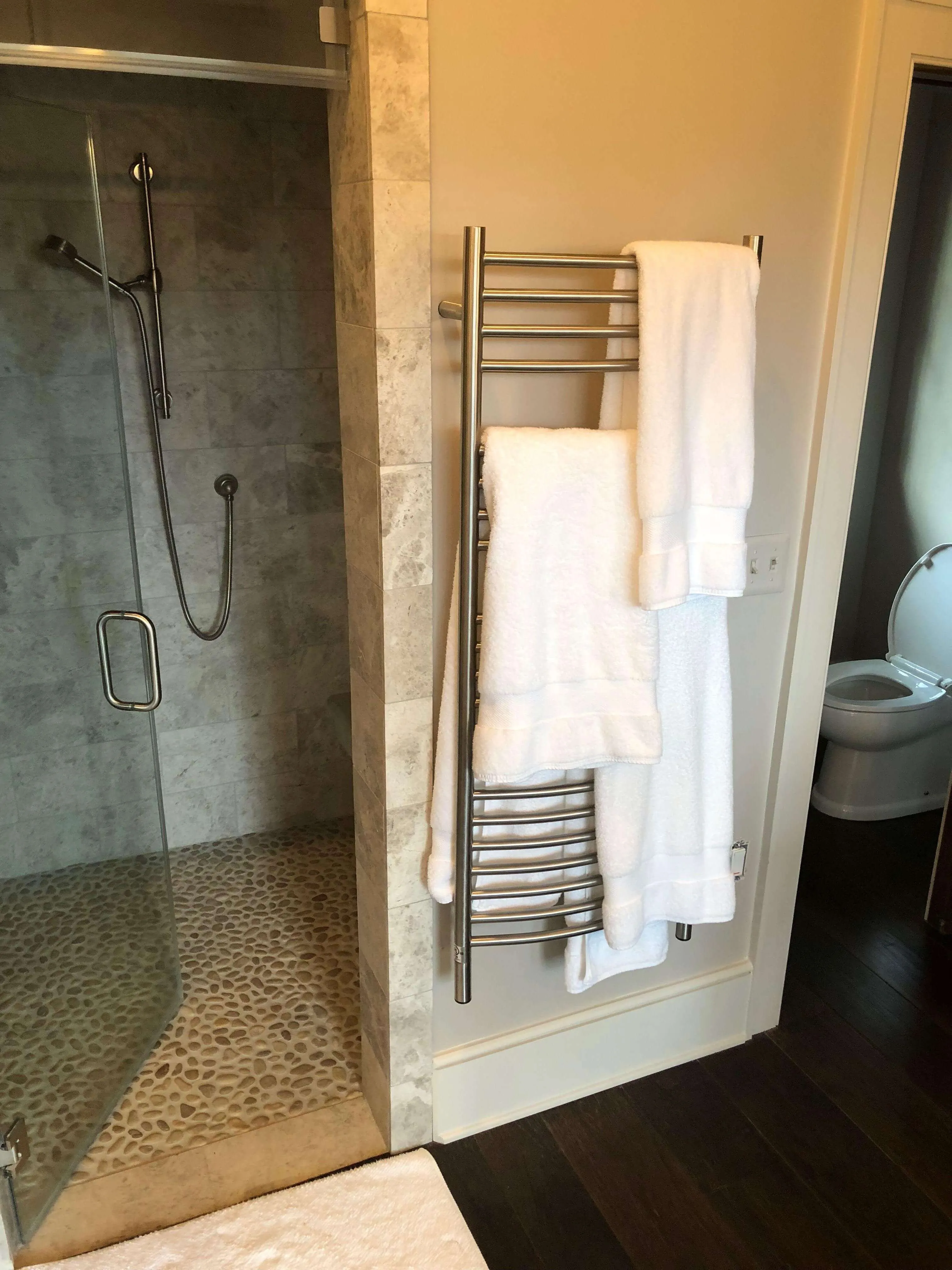 Amba Jeeves D Curved Hardwired Towel Warmer  - 20.5"w x 53"h