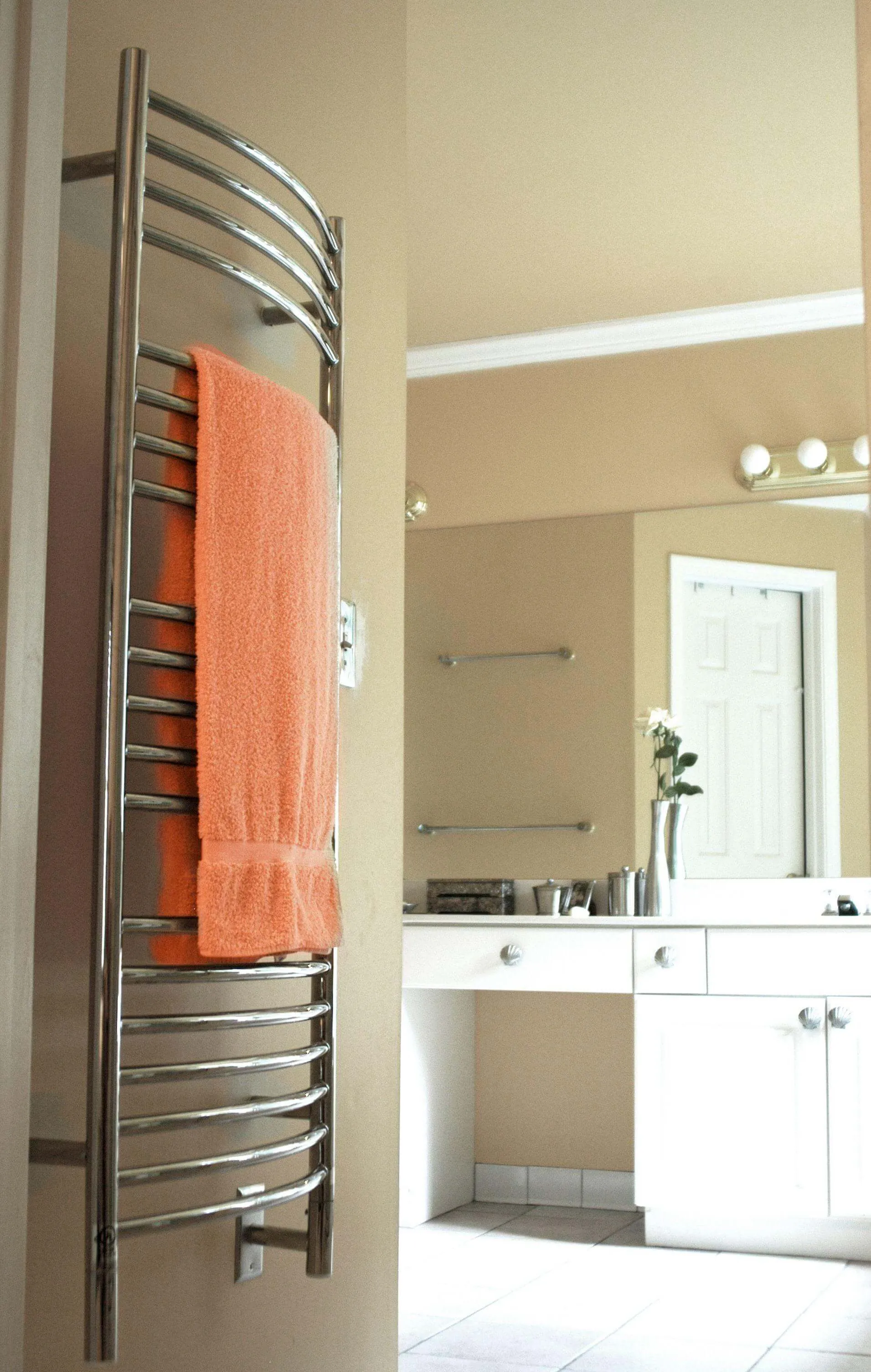 Amba Jeeves D Curved Hardwired Towel Warmer  - 20.5"w x 53"h