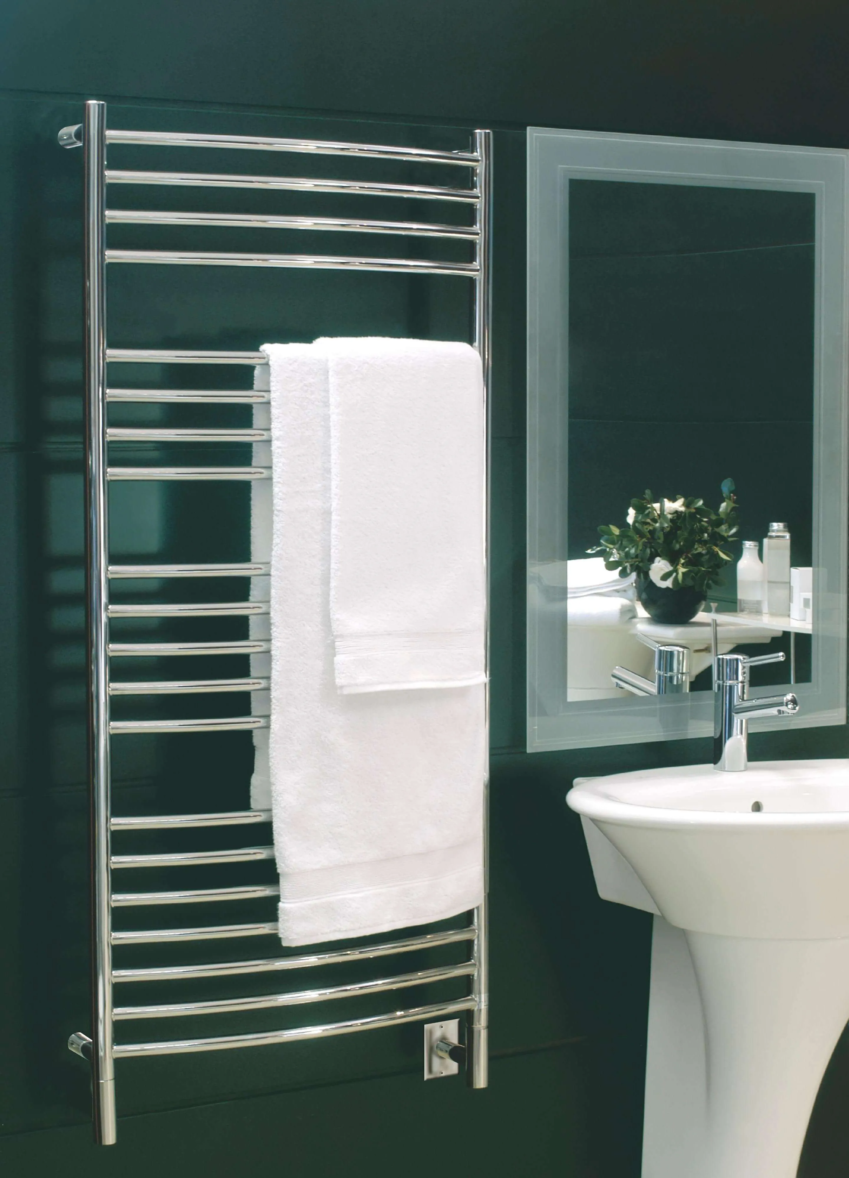 Amba Jeeves D Curved Hardwired Towel Warmer  - 20.5"w x 53"h