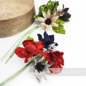 'Amelie' Vintage Velvet Flower Bunch Millinery Hat Mount