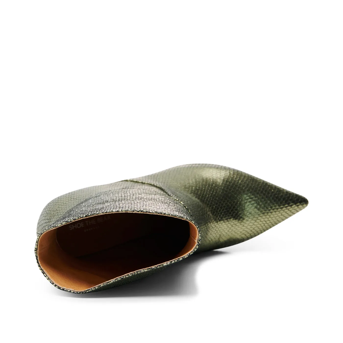 Amia bootie leather - SILVER OLIVE