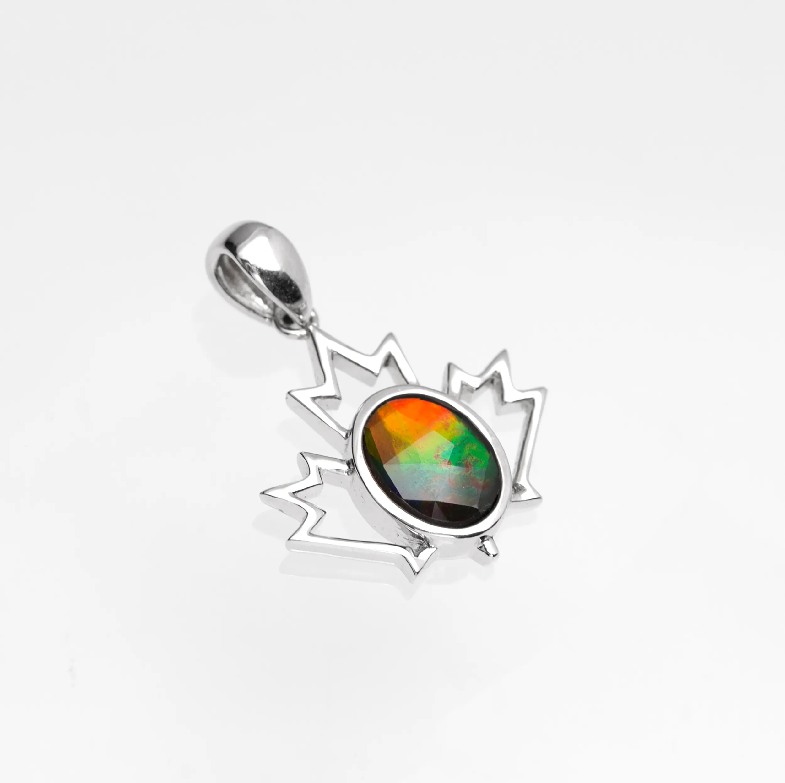 Ammolite Pendant Sterling Silver CANADIANA Pendant