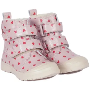 Angulus Rose Hearts Tex-Boot With Heart Print And Wool Lining