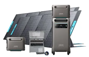 Anker SOLIX F3800   Expansion Battery*2   Transfer Switch Kit   PS400 Solar Panel 400W*2 (11520Wh in total)   FREE Protective Cover Bag