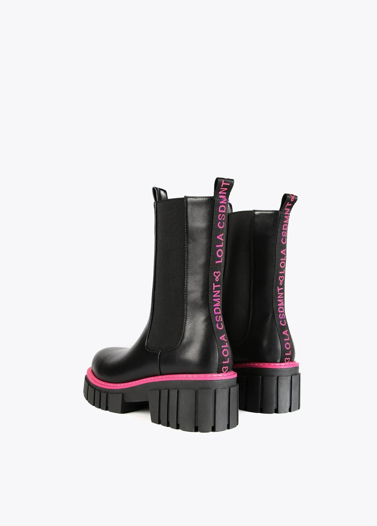 Ankle boots with two-tone soles