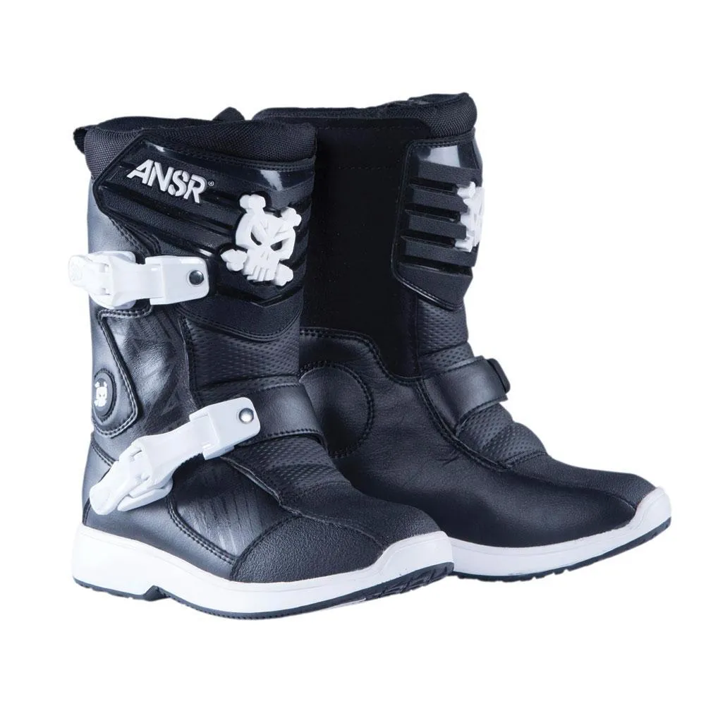 Answer Racing Prodigy Pee-Wee Black/White Motocross Boots