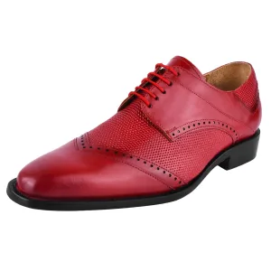 Anthony Genuine Leather Oxford Style Tread Design Dress Shoes