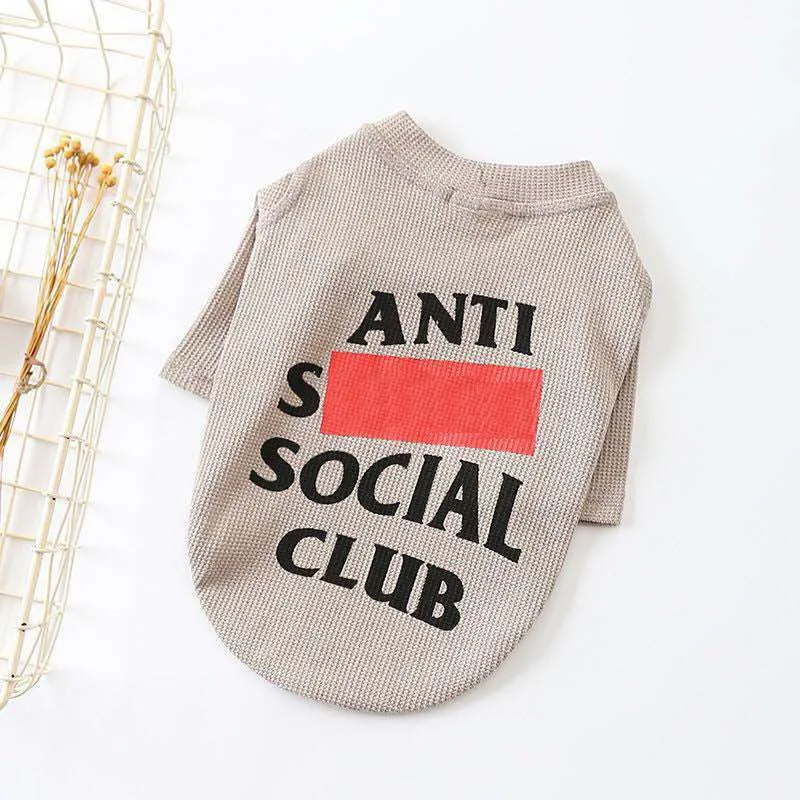 Anti-Social Club Dog Hoodie - Stylish Casual Outfit for Dogs
