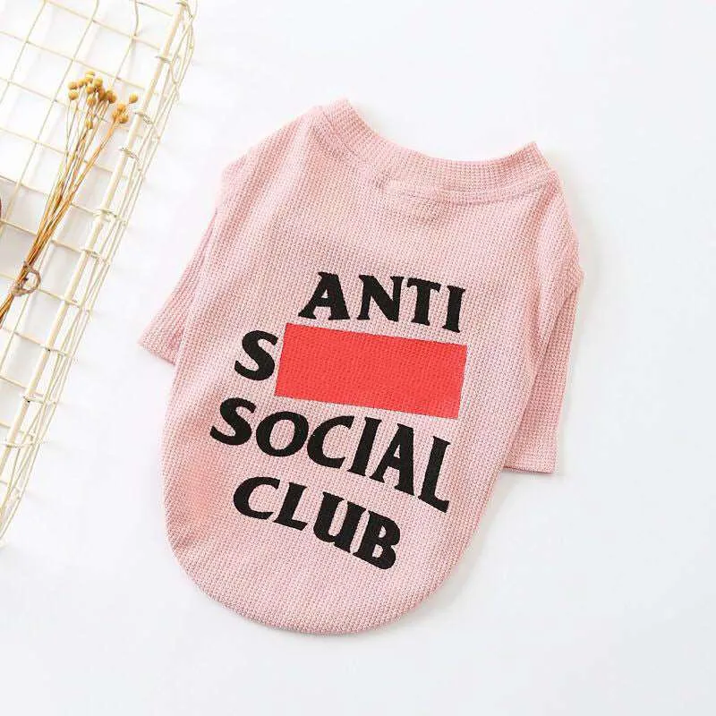 Anti-Social Club Dog Hoodie - Stylish Casual Outfit for Dogs