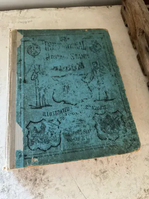 Antique Postage Stamp Album 1901-1912
