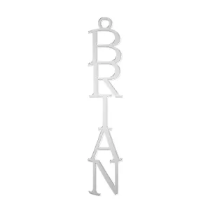 Antique Serif Vertical Personalized Name Necklace