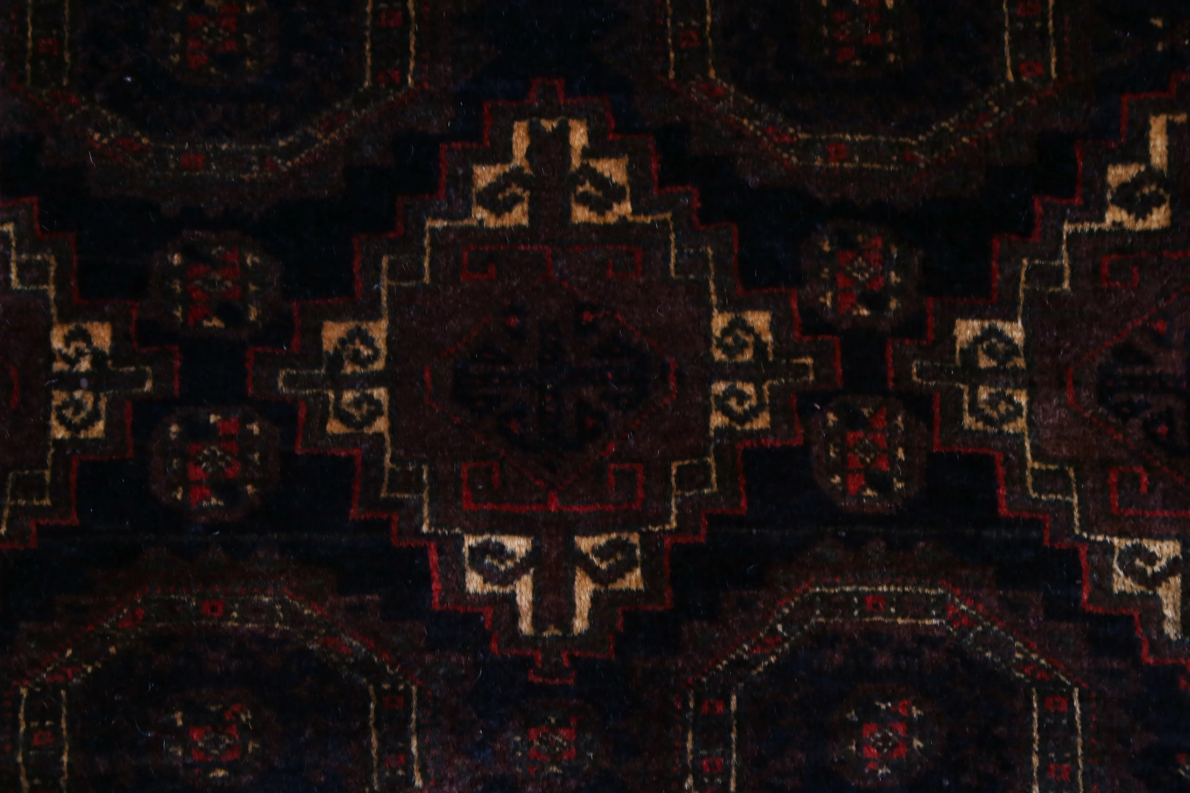 Antique Timurid Baluch Rug 4ftx6.9ft