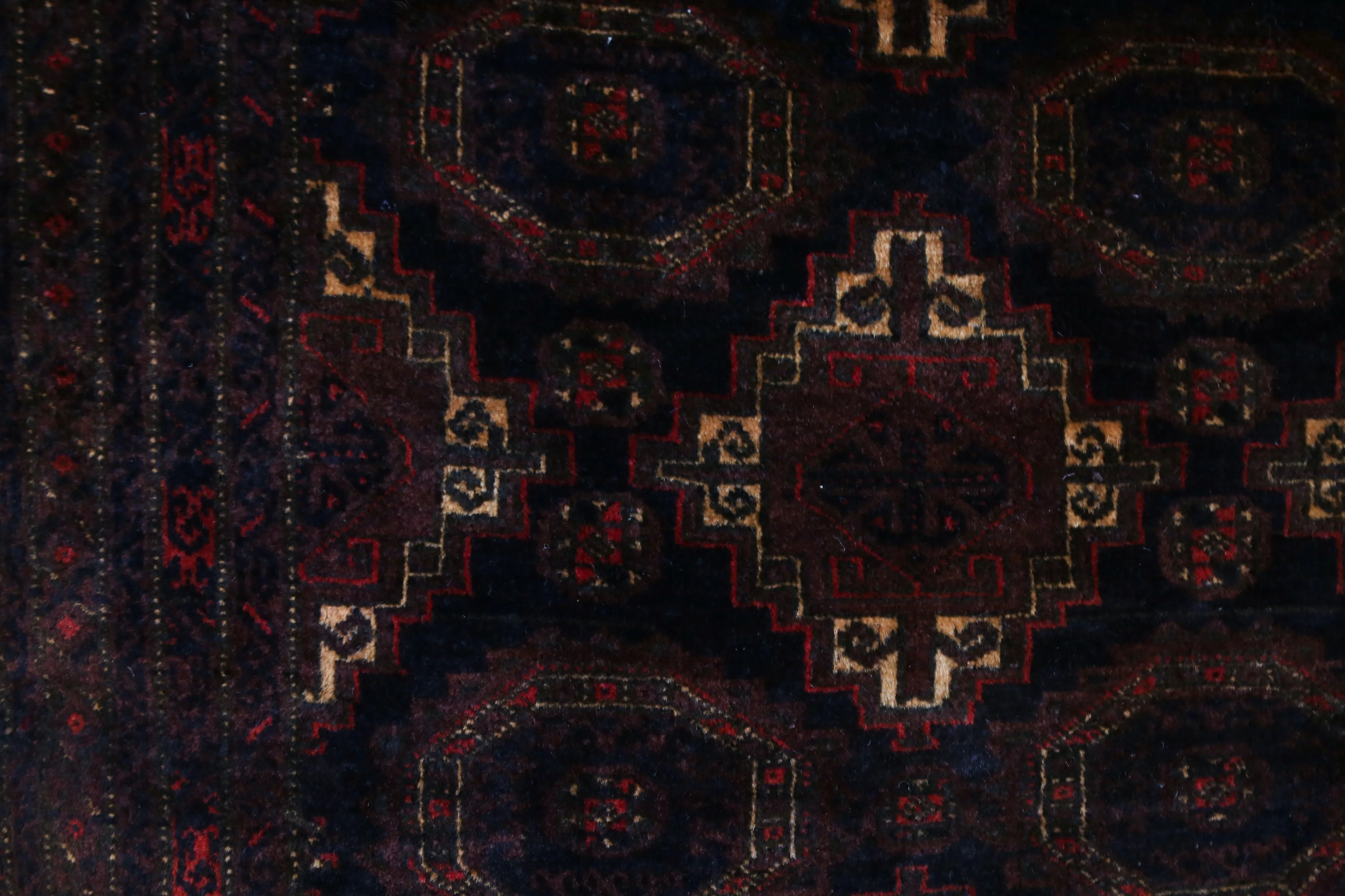 Antique Timurid Baluch Rug 4ftx6.9ft