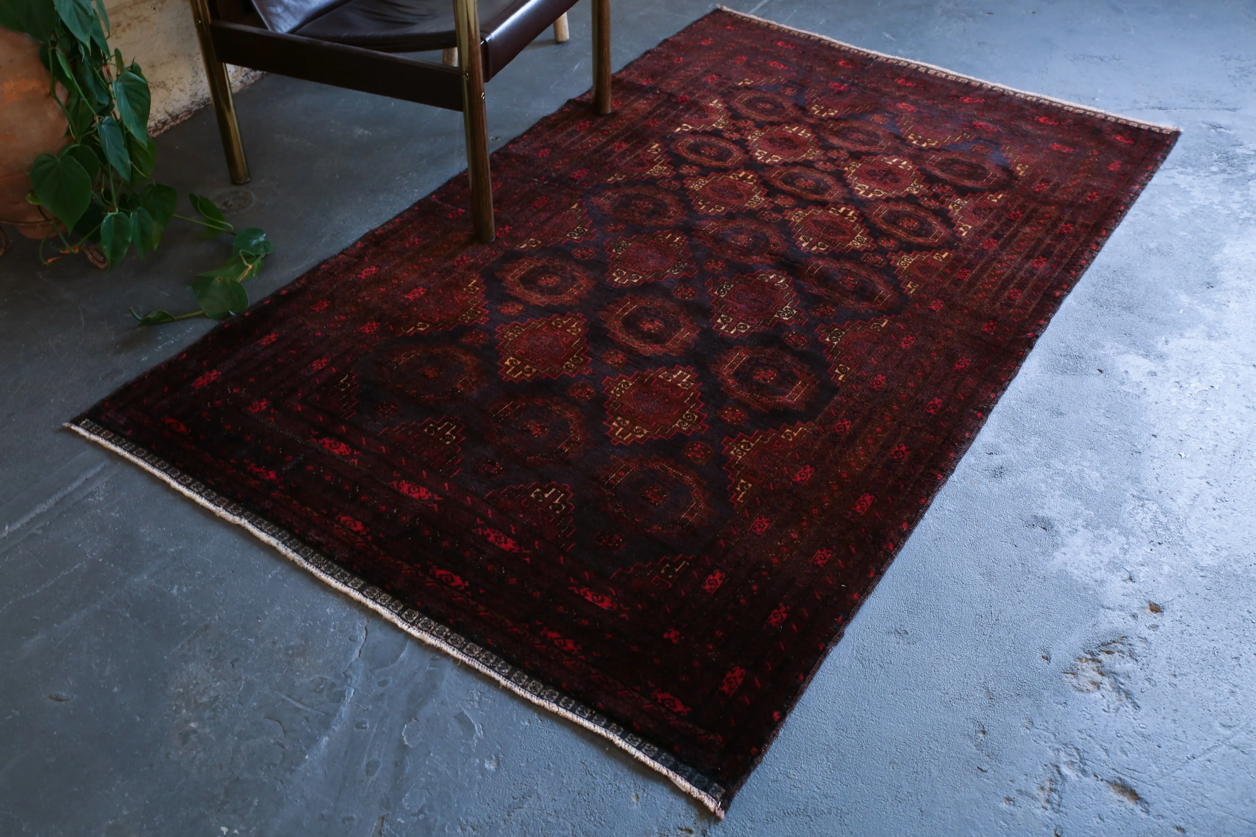 Antique Timurid Baluch Rug 4ftx6.9ft