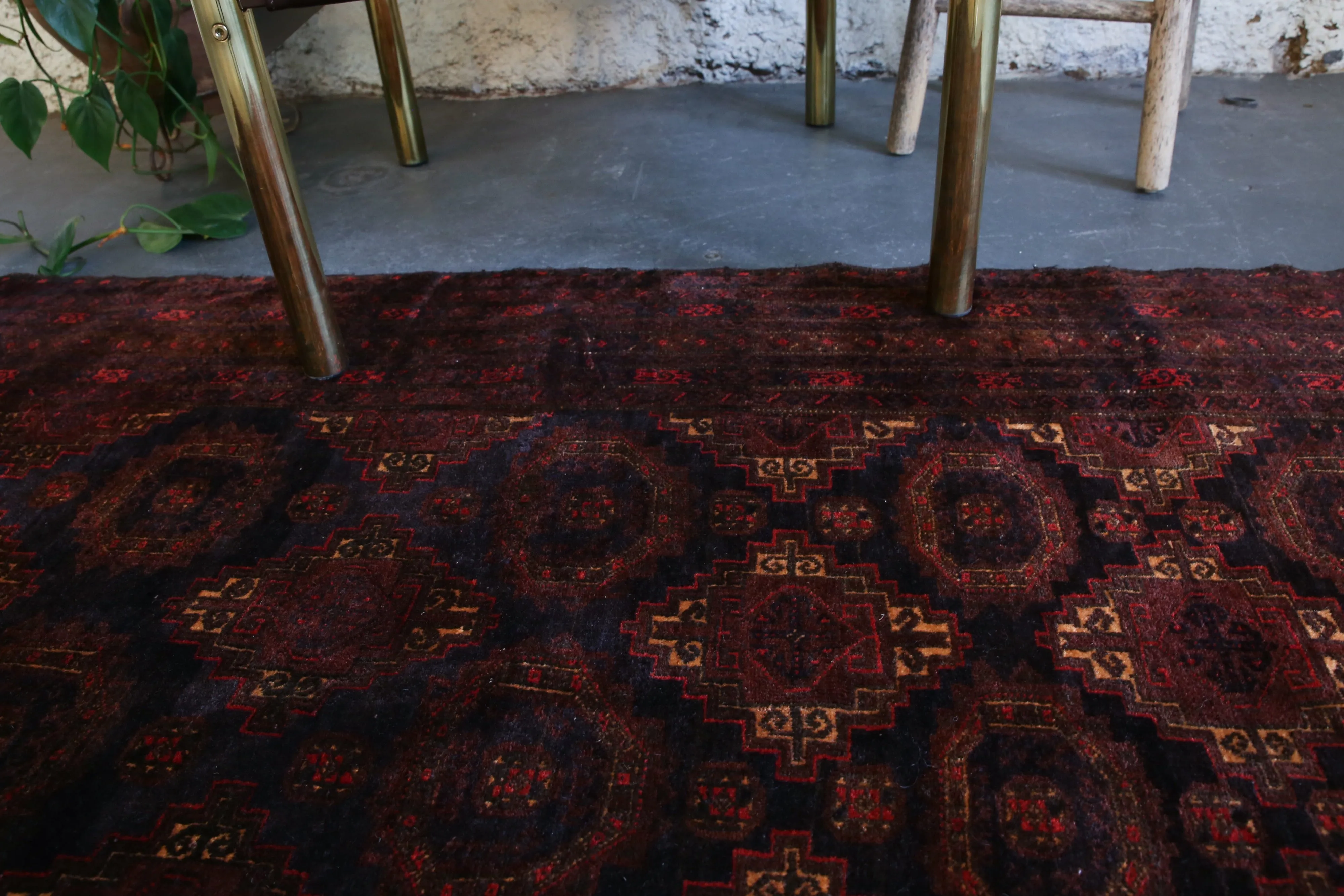 Antique Timurid Baluch Rug 4ftx6.9ft