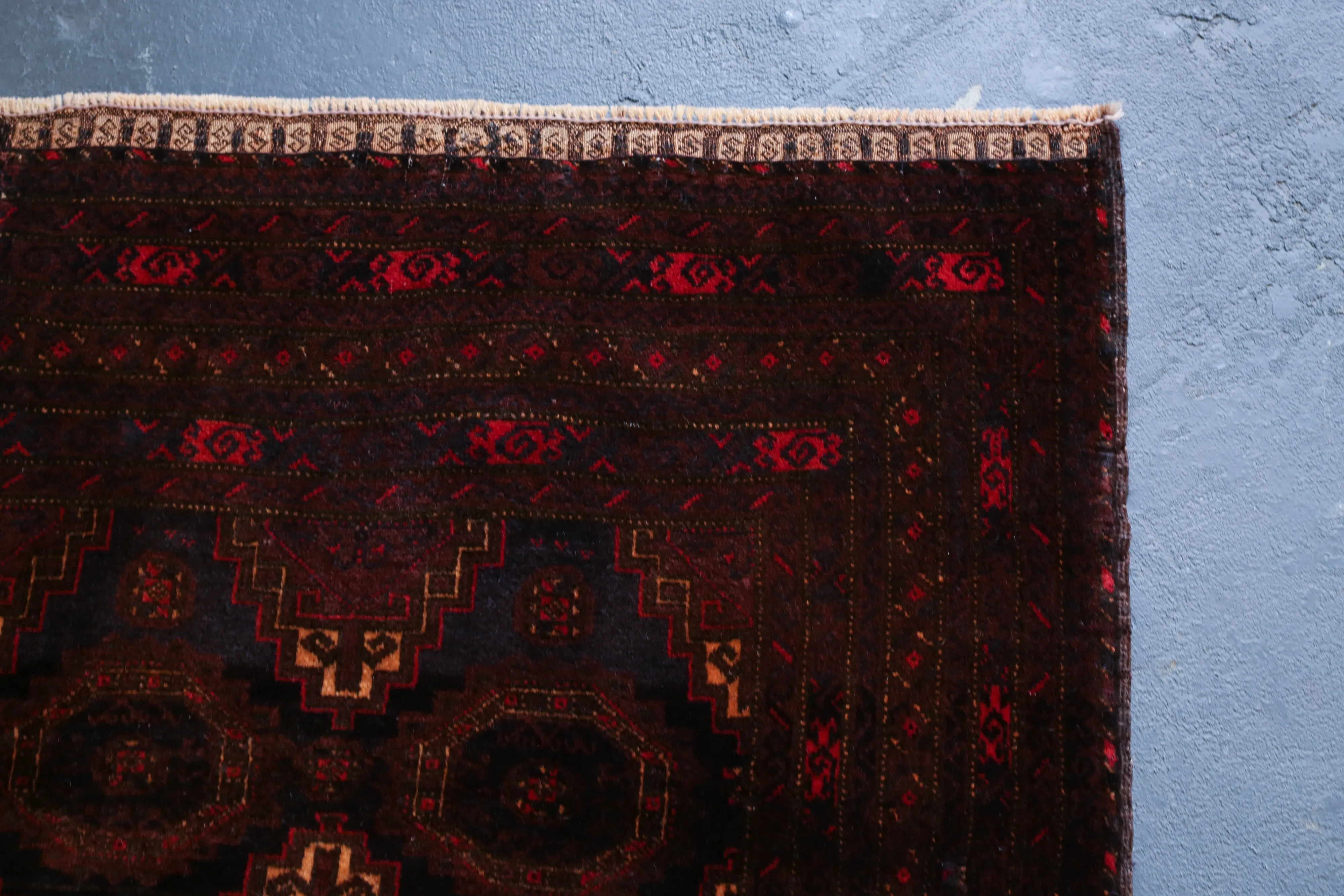 Antique Timurid Baluch Rug 4ftx6.9ft