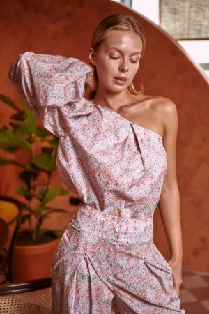 Antoinette One Shoulder Top in Blossom