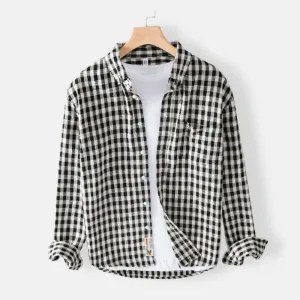 Antonios Casual Plaid Shirt 100% Cotton