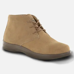 Apex A501w Paige Suede Lace-up Women's Ankle Boot In Tan