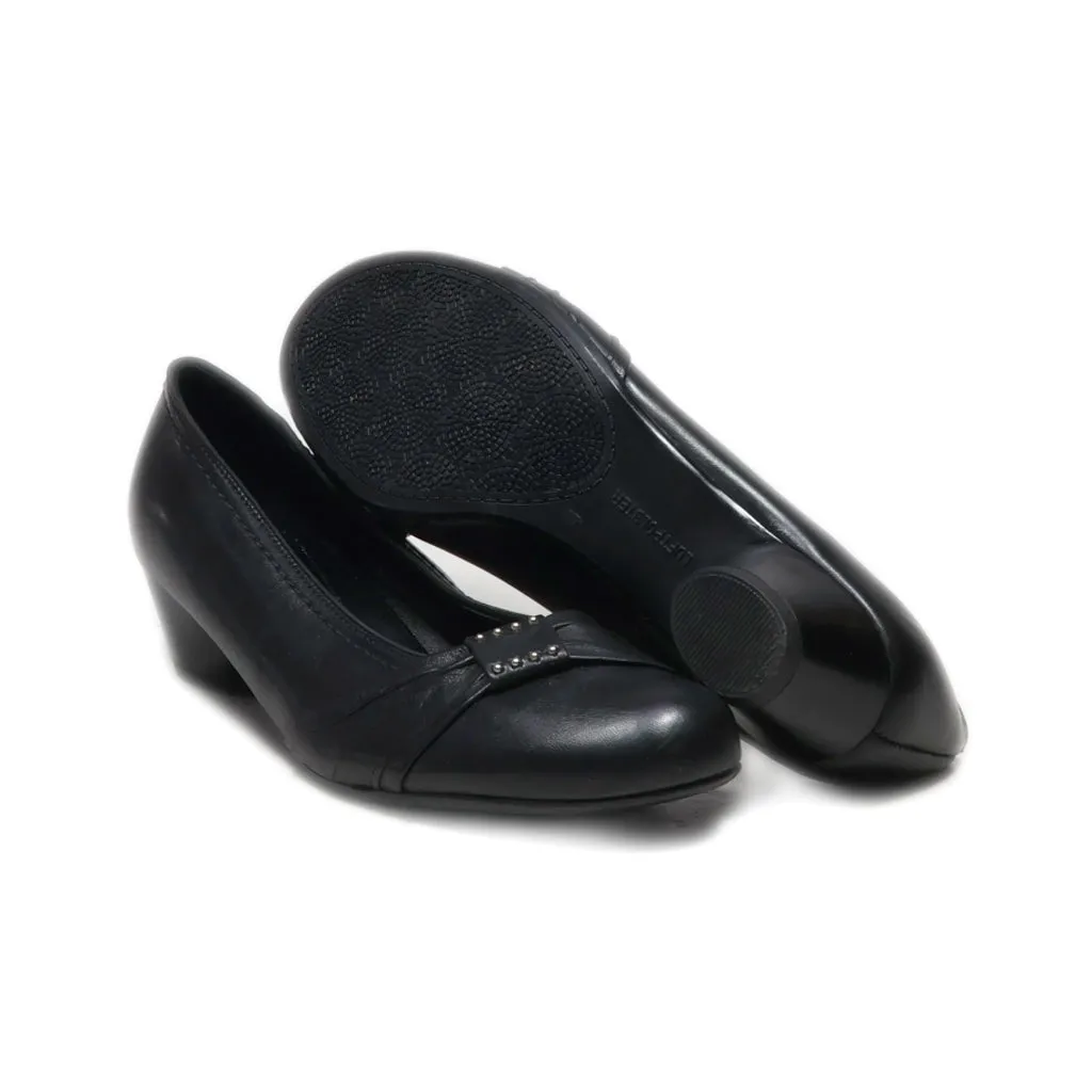 Ara Luftpolster Mid-Heel Shoes Leather Black Colour For Women