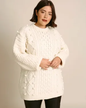Aran Knit Sweater | Ivory