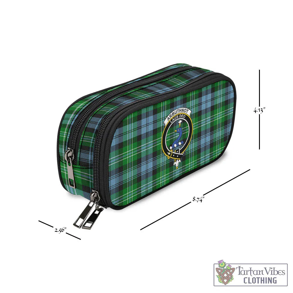 Arbuthnot Ancient Tartan Pen and Pencil Case with Family Crest