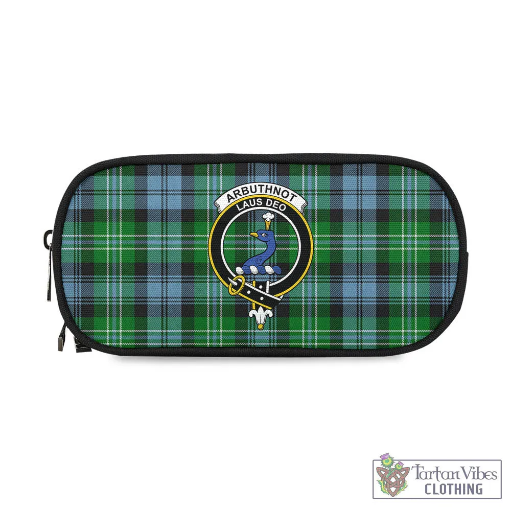 Arbuthnot Ancient Tartan Pen and Pencil Case with Family Crest
