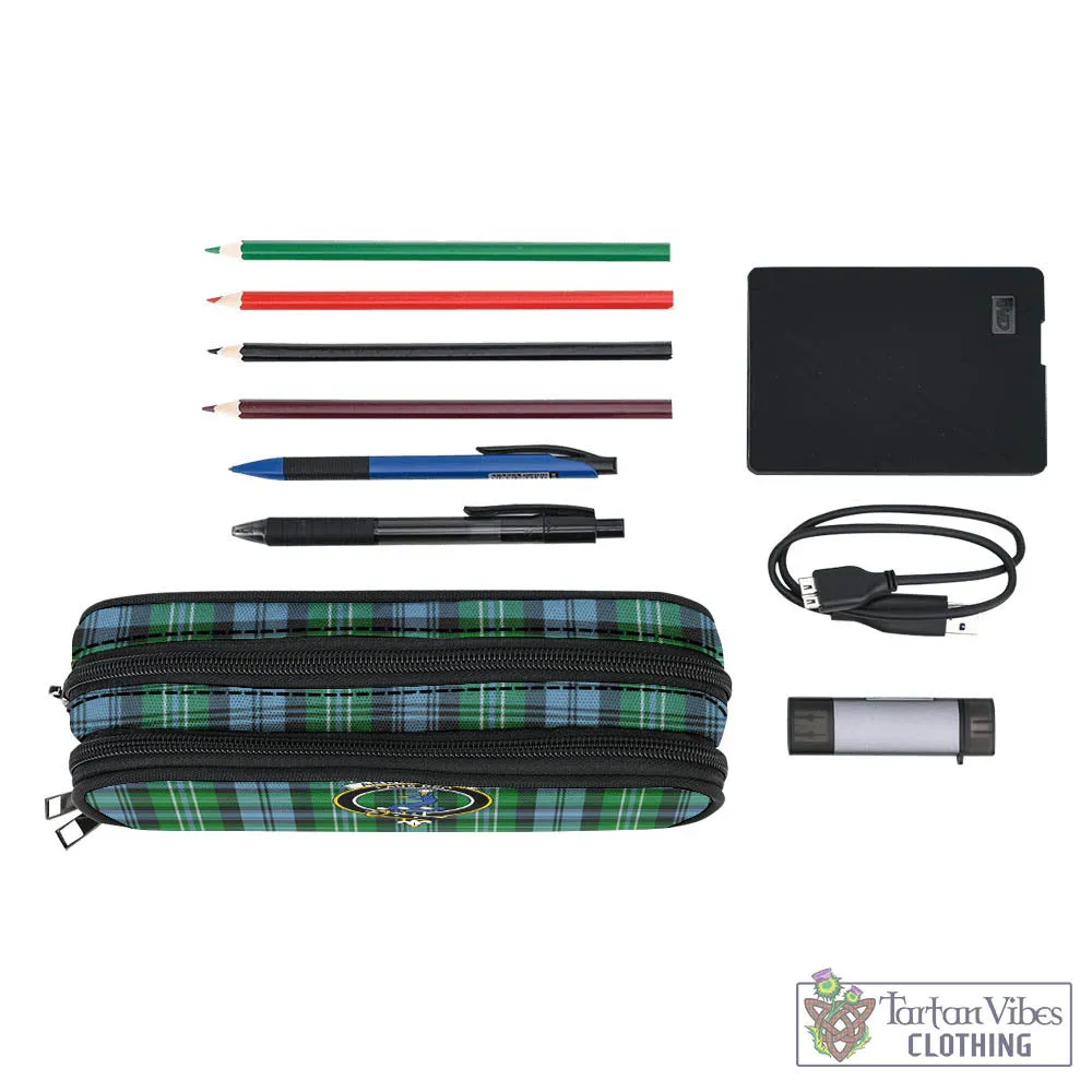 Arbuthnot Ancient Tartan Pen and Pencil Case with Family Crest