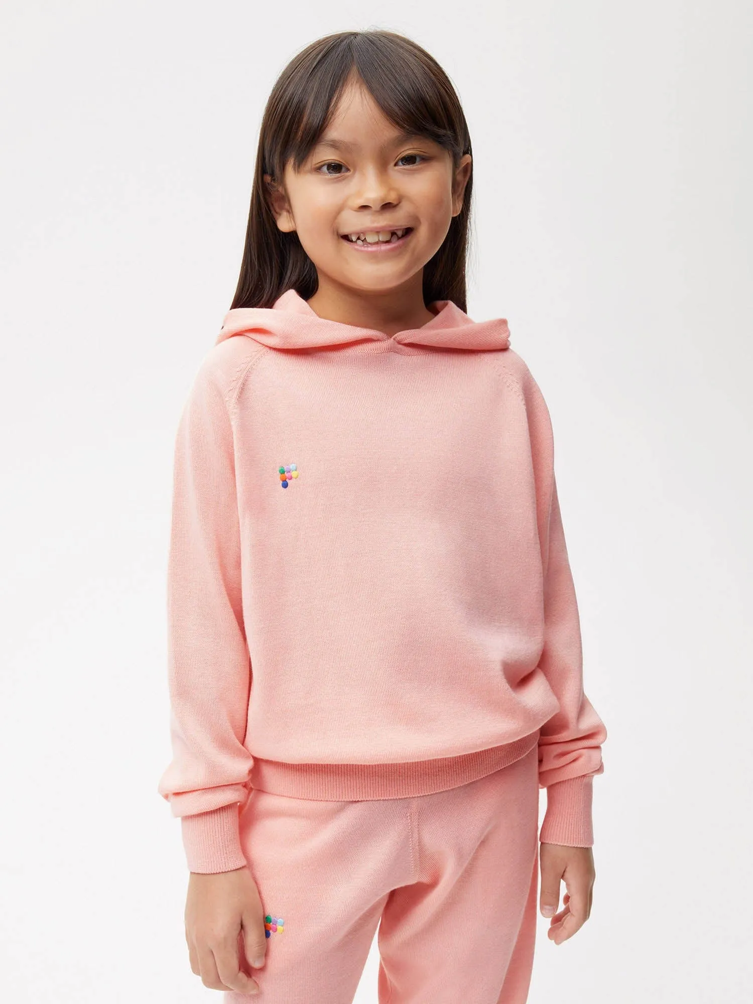Archive Kids Merino Wool Hoodie—pearl pink