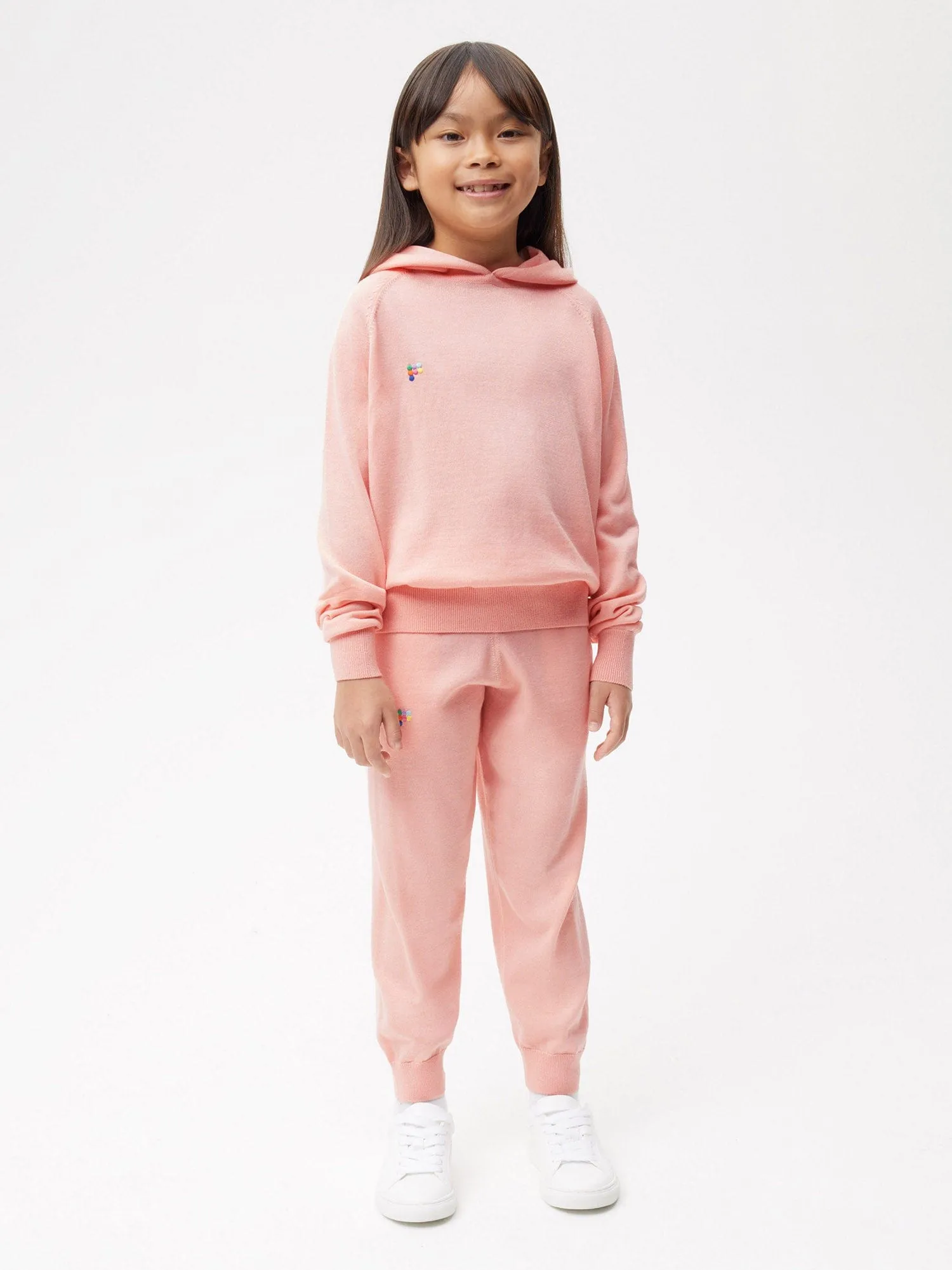 Archive Kids Merino Wool Hoodie—pearl pink