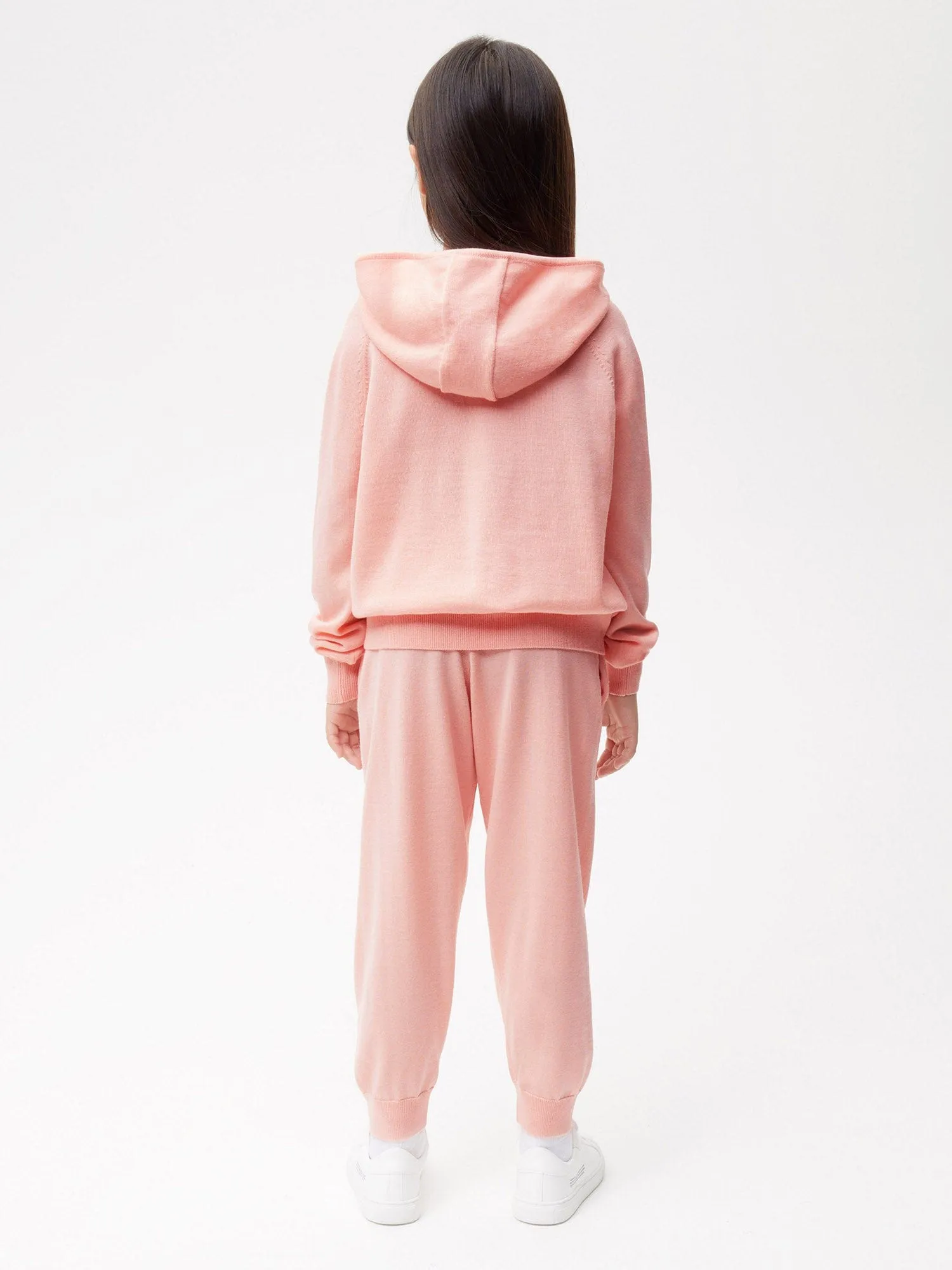 Archive Kids Merino Wool Hoodie—pearl pink