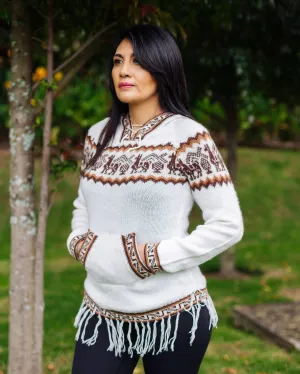 Arctic Fringed Alpaca Sweater