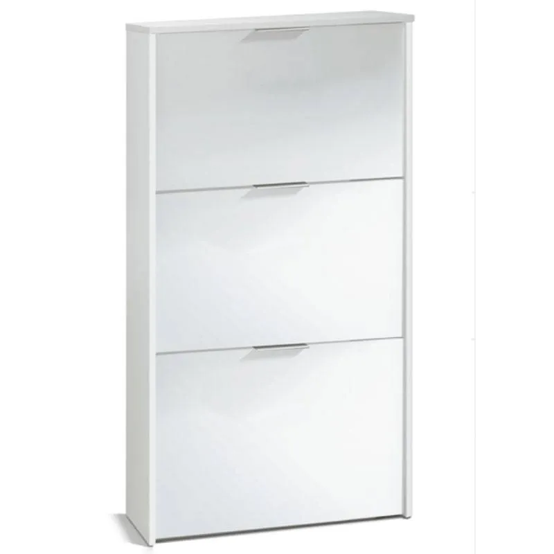 Arctic High Gloss White Shoe Cabinet w/ 3 Doors