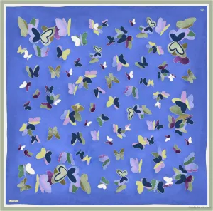 Armine Butterfly Print Silk Scarf #81